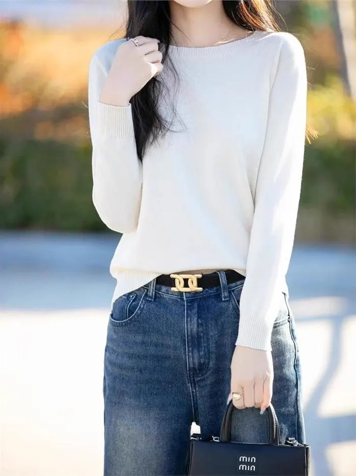 Новинка Весна 2025: Женский свободный трикотажный свитер-накидка из 100% чистого хлопка, корейский стиль, для повседневной носки
Новинка Весна 2025: Женский свободный трикотажный свитер-накидка из 100% чистого хлопка, корейский стиль, для повседневной носки