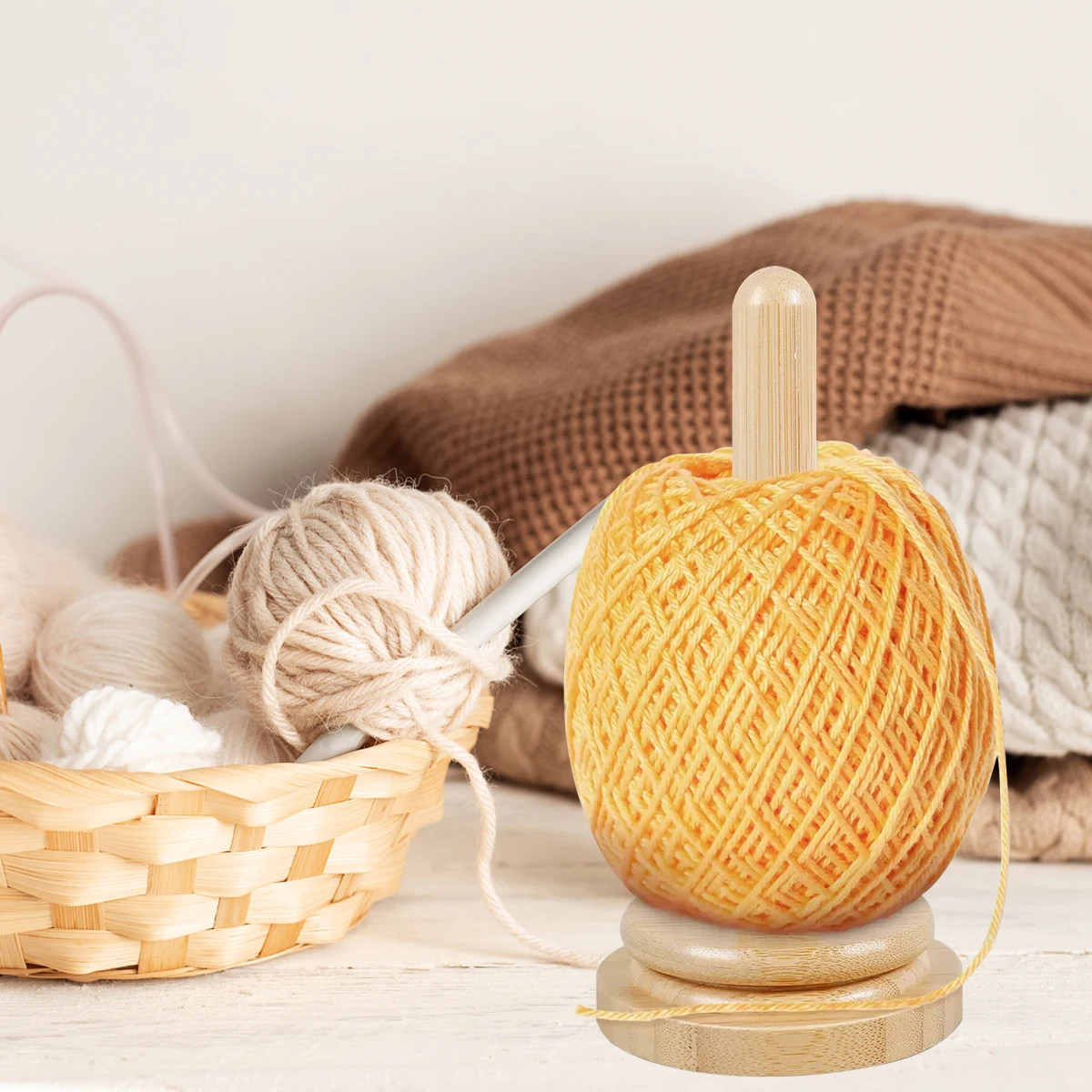 1Pc Practical Bamboo And Wood Yarn Stand Yarn Spool Home Braided Yarn Spool Storage Stand Table Top Rotary Ball Wooden Winder
1Pc Practical Bamboo And Wood Yarn Stand Yarn Spool Home Braided Yarn Spool Storage Stand Table Top Rotary Ball Wooden Winder