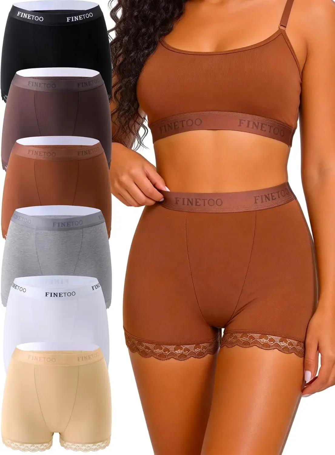 6 Pack Womens Underwear Cotton Boy Shorts High Waisted Full Coverage Boxer Briefs Sexy Lace Panties for Lady Girls
6 Pack Womens Underwear Cotton Boy Shorts High Waisted Full Coverage Boxer Briefs Sexy Lace Panties for Lady Girls