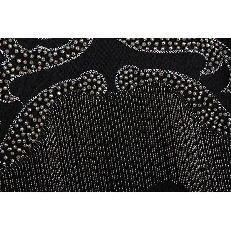 Fashion Handwork Rivet Tassel Tracksuit Set Women O Neck Pullover Knit Sweater Long Pencil Pants Outfits Knitted 2pcs Set Female
Fashion Handwork Rivet Tassel Tracksuit Set Women O Neck Pullover Knit Sweater Long Pencil Pants Outfits Knitted 2pcs Set Female