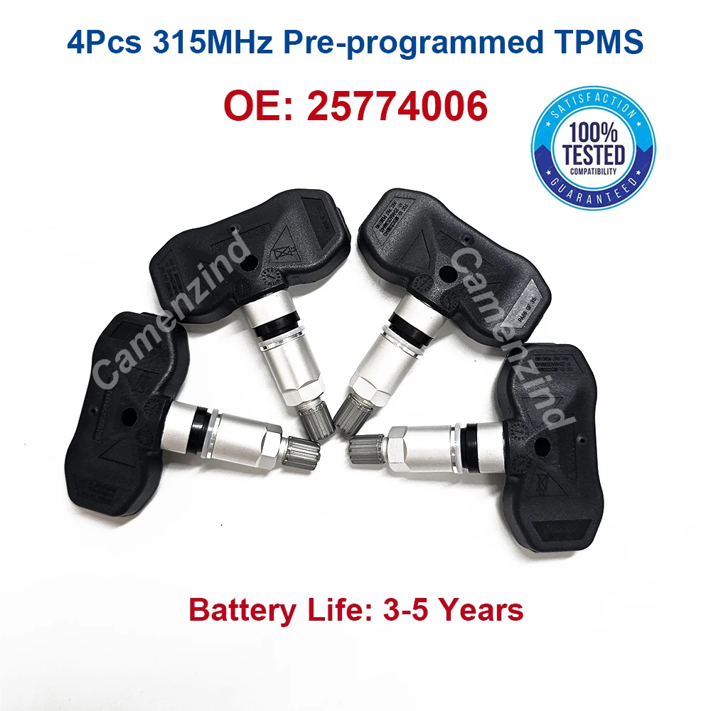4PCS TPMS 315MHZ Tire Pressure Monitor Sensor 25774006 For Buick Rainier Cadillac CTS Chevrolet Trailblazer GMC Envoy Saab 9-7X
4PCS TPMS 315MHZ Tire Pressure Monitor Sensor 25774006 For Buick Rainier Cadillac CTS Chevrolet Trailblazer GMC Envoy Saab 9-7X