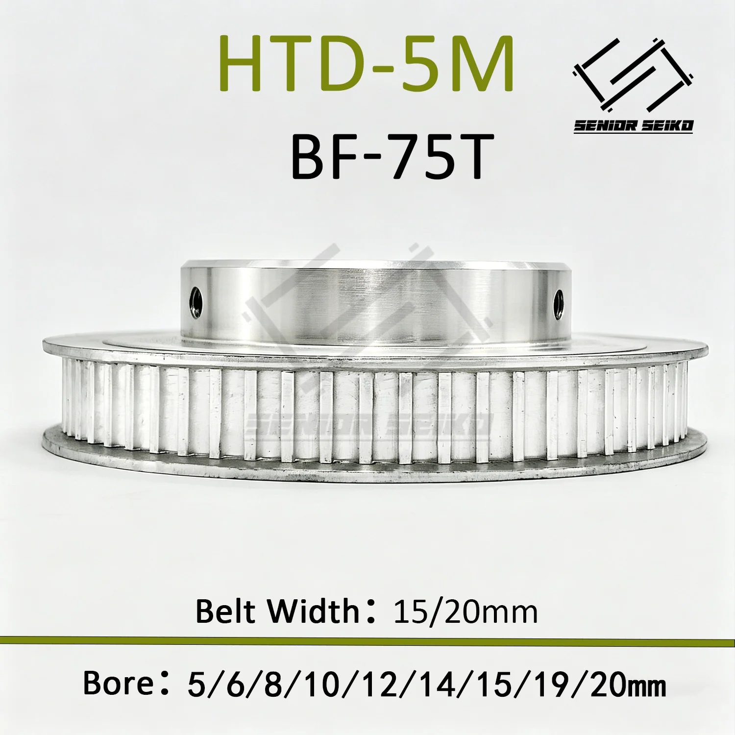 HTD5M Timing Pulley 75teeth Belt Width 15/20mm Bore 5-20mm 5M 75T Synchronous Wheel 75Teeth Pitch 5mm Belt Pulley
HTD5M Timing Pulley 75teeth Belt Width 15/20mm Bore 5-20mm 5M 75T Synchronous Wheel 75Teeth Pitch 5mm Belt Pulley