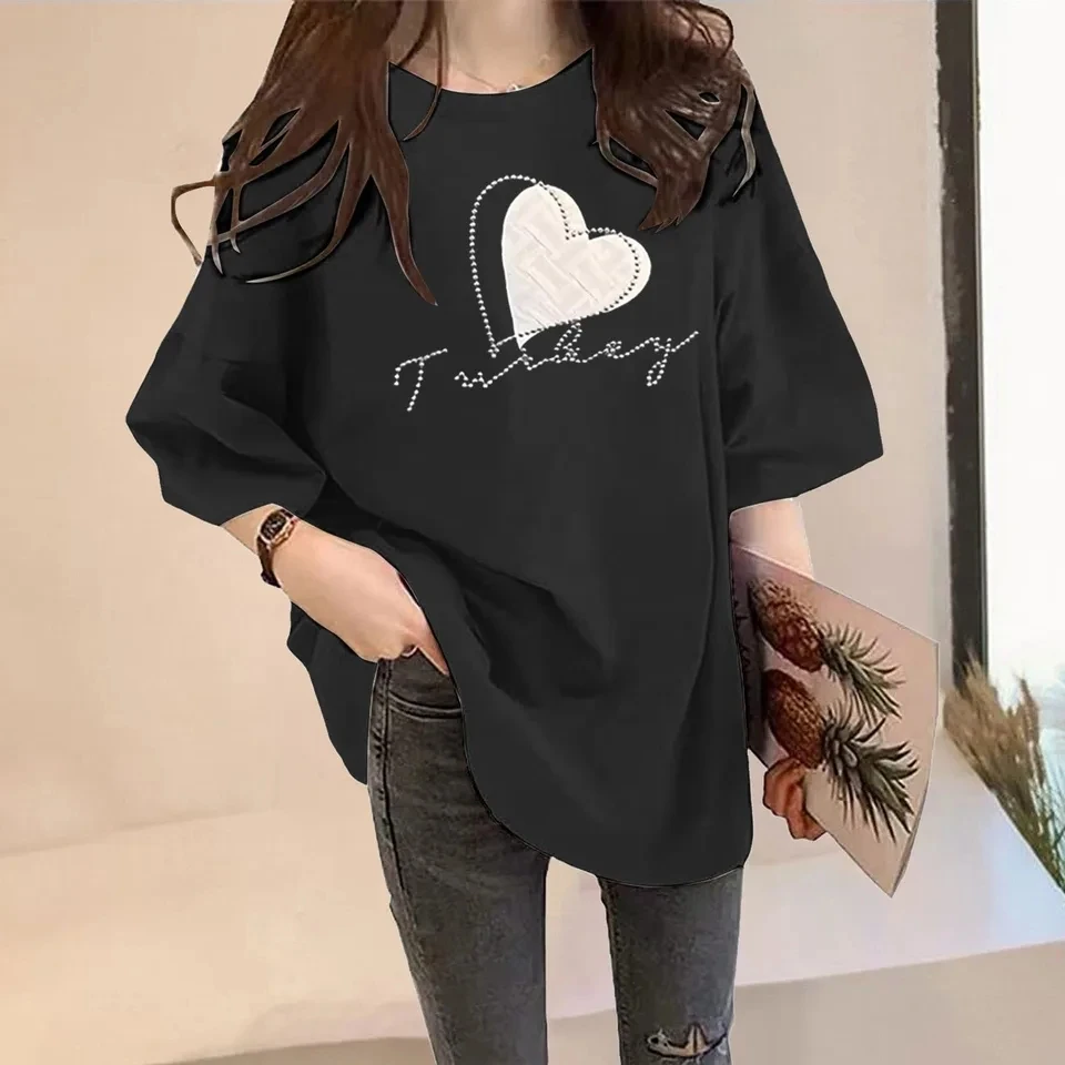 Summer Women Oversize T Shirt Lady Baggy Comfortable T-Shirts Fashion Print Short Sleeve Tops Loose Fit Graphic Tees Streetwear
Summer Women Oversize T Shirt Lady Baggy Comfortable T-Shirts Fashion Print Short Sleeve Tops Loose Fit Graphic Tees Streetwear