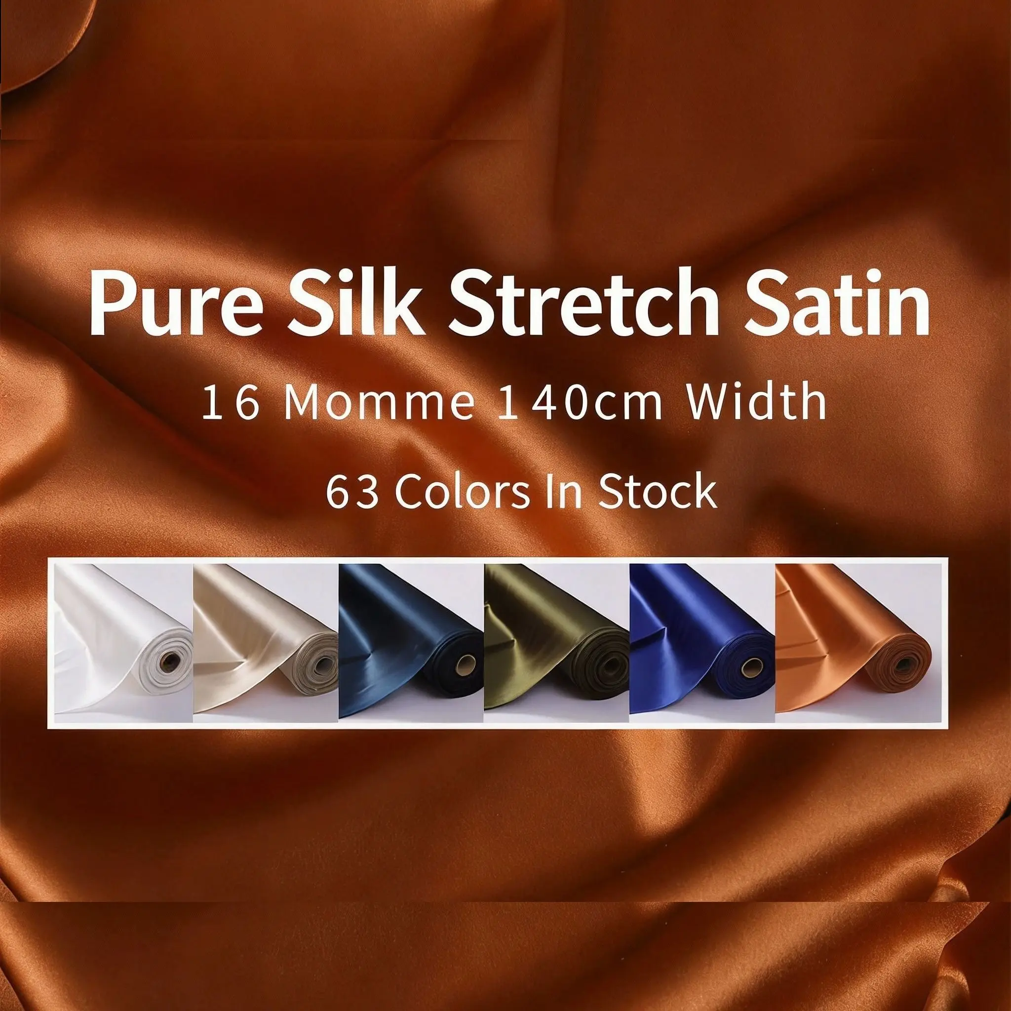Silk Stretch Satin Fabric 16 Mommes 140cm Wide Light Elastic, Solid Color, Dyed MulberrySilk for Dresses, Blouses, Shirts
Silk Stretch Satin Fabric 16 Mommes 140cm Wide Light Elastic, Solid Color, Dyed MulberrySilk for Dresses, Blouses, Shirts