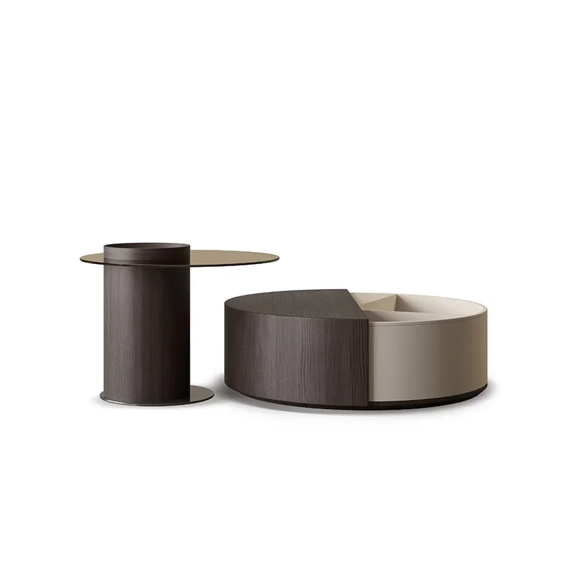 minimalist rotating solid wood glass round coffee table combination, simple and modern small household living room
minimalist rotating solid wood glass round coffee table combination, simple and modern small household living room