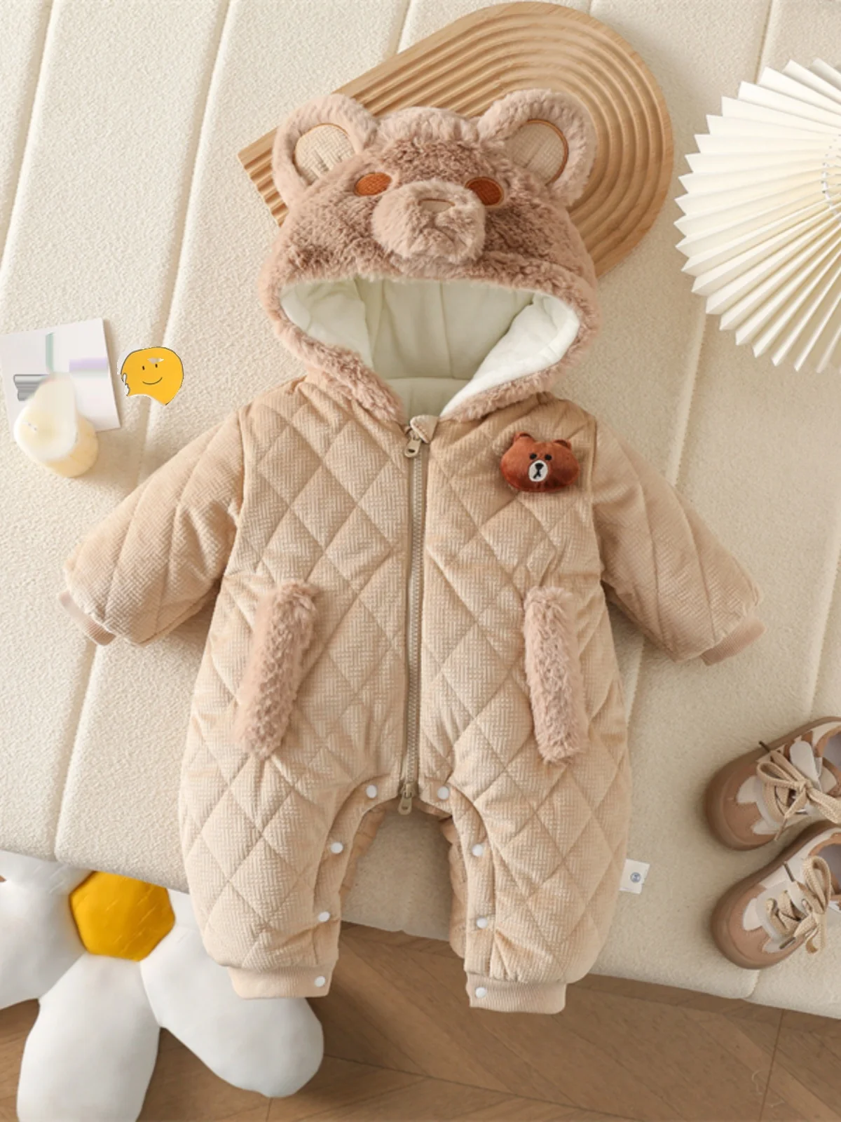 Thiened Fce Baby Clothes Winter New Sle Rer Coat with Hat Warm Newborn Cling Suit Cartoon Design Baby Outfit
Thiened Fce Baby Clothes Winter New Sle Rer Coat with Hat Warm Newborn Cling Suit Cartoon Design Baby Outfit