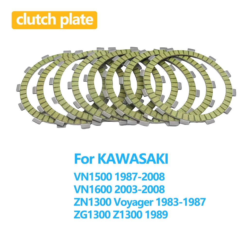 For KAWASAKI VN1500 VN1600 ZN1300 Voyager ZG1300 Z1300 VN 1500 1600 1300 Motorcycle Clutch Friction Disc Plate Kit Accessories
For KAWASAKI VN1500 VN1600 ZN1300 Voyager ZG1300 Z1300 VN 1500 1600 1300 Motorcycle Clutch Friction Disc Plate Kit Accessories