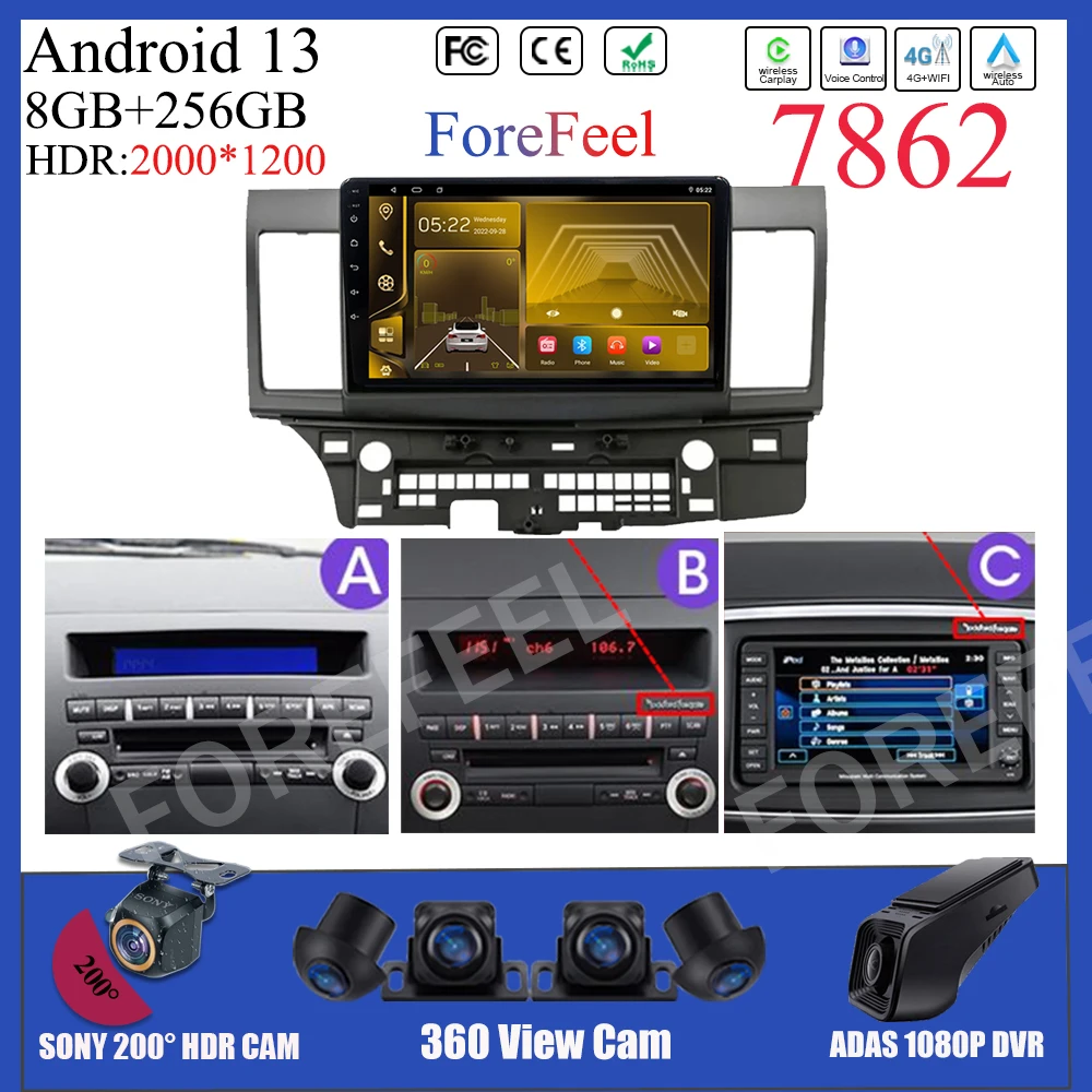 For Mitsubishi Lancer 2007-2012 Carplay Radio Android 13 Car GPS Carplay Touch QLED Screen DVD Multimedia Video Player NO 2DIN
For Mitsubishi Lancer 2007-2012 Carplay Radio Android 13 Car GPS Carplay Touch QLED Screen DVD Multimedia Video Player NO 2DIN