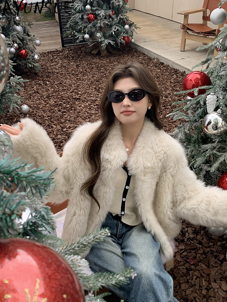 AYUNSUE 2025 New Shearling Jacket Woman Short Natural Wool Jackets for Women Clothes Warm Fashion New in Outerwears Abrigo Mujer
AYUNSUE 2025 New Shearling Jacket Woman Short Natural Wool Jackets for Women Clothes Warm Fashion New in Outerwears Abrigo Mujer