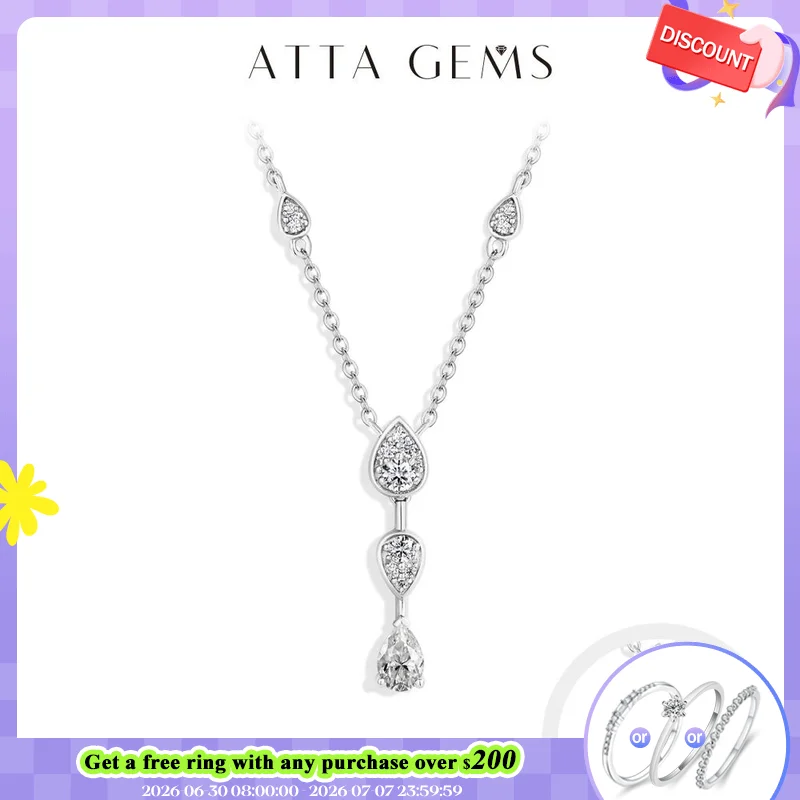 ATTAGEMS Water Drop Moissanite Necklace Y Shape S925 Sterling Silver Women Engagement Elegant Tassel Clavicle Chain High Quality
ATTAGEMS Water Drop Moissanite Necklace Y Shape S925 Sterling Silver Women Engagement Elegant Tassel Clavicle Chain High Quality