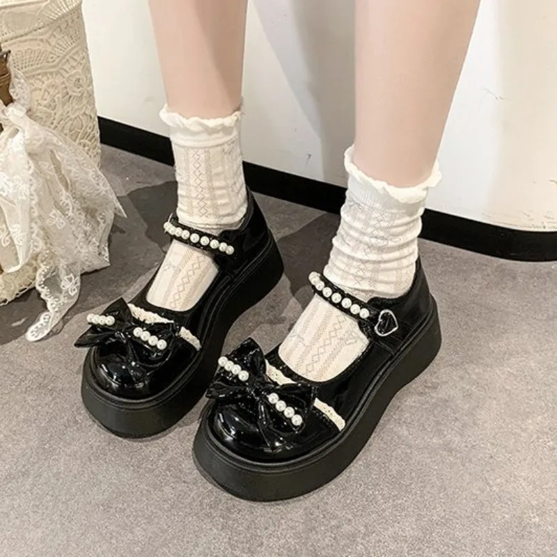 2026 Leather Shoes Women's Thick-soled Heightening Single Shoes New Sweet Bow Shallow Mouth Single Shoes
2026 Leather Shoes Women's Thick-soled Heightening Single Shoes New Sweet Bow Shallow Mouth Single Shoes