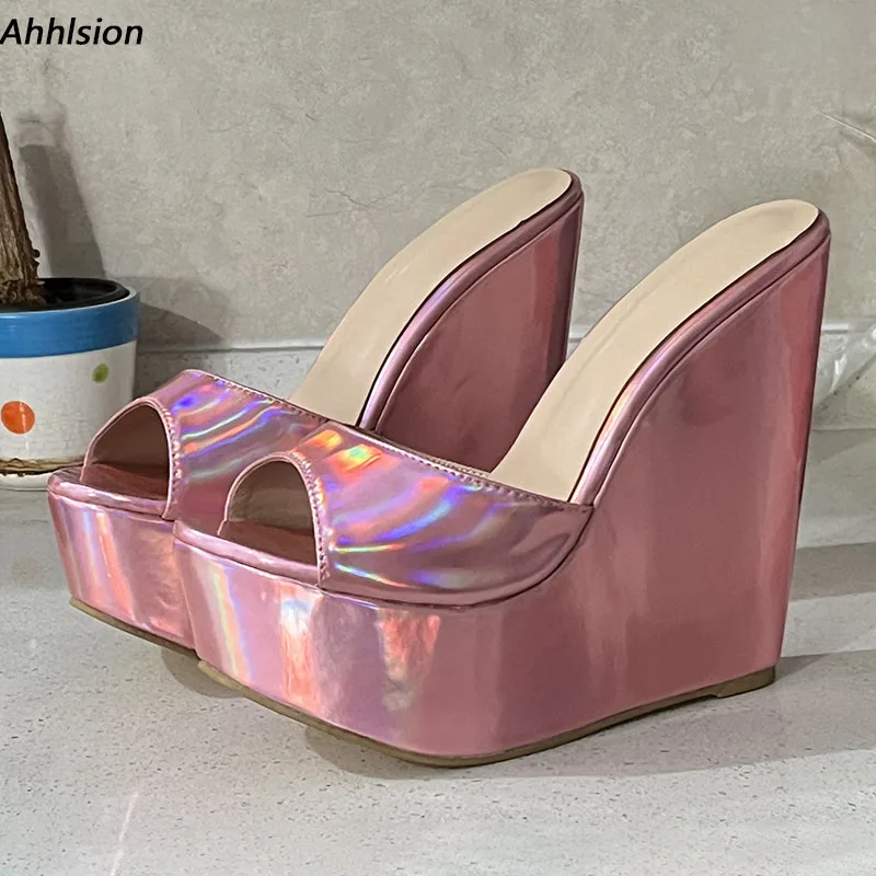 Ahhlsion Real Photos Women Summer Slingback Sandals Wedges High Heels Round Toe Colorful Party Shoes Ladies US Plus Size 4-20
Ahhlsion Real Photos Women Summer Slingback Sandals Wedges High Heels Round Toe Colorful Party Shoes Ladies US Plus Size 4-20