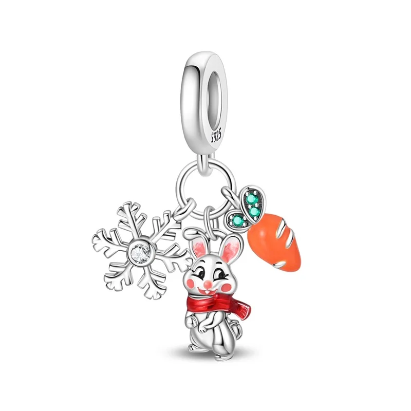 925 Sterling Silver First Snow White Rabbit Charms Pendant Fit 3mm Original Bracelet DIY Women Fine Anniversary Jewelry Gifts
925 Sterling Silver First Snow White Rabbit Charms Pendant Fit 3mm Original Bracelet DIY Women Fine Anniversary Jewelry Gifts