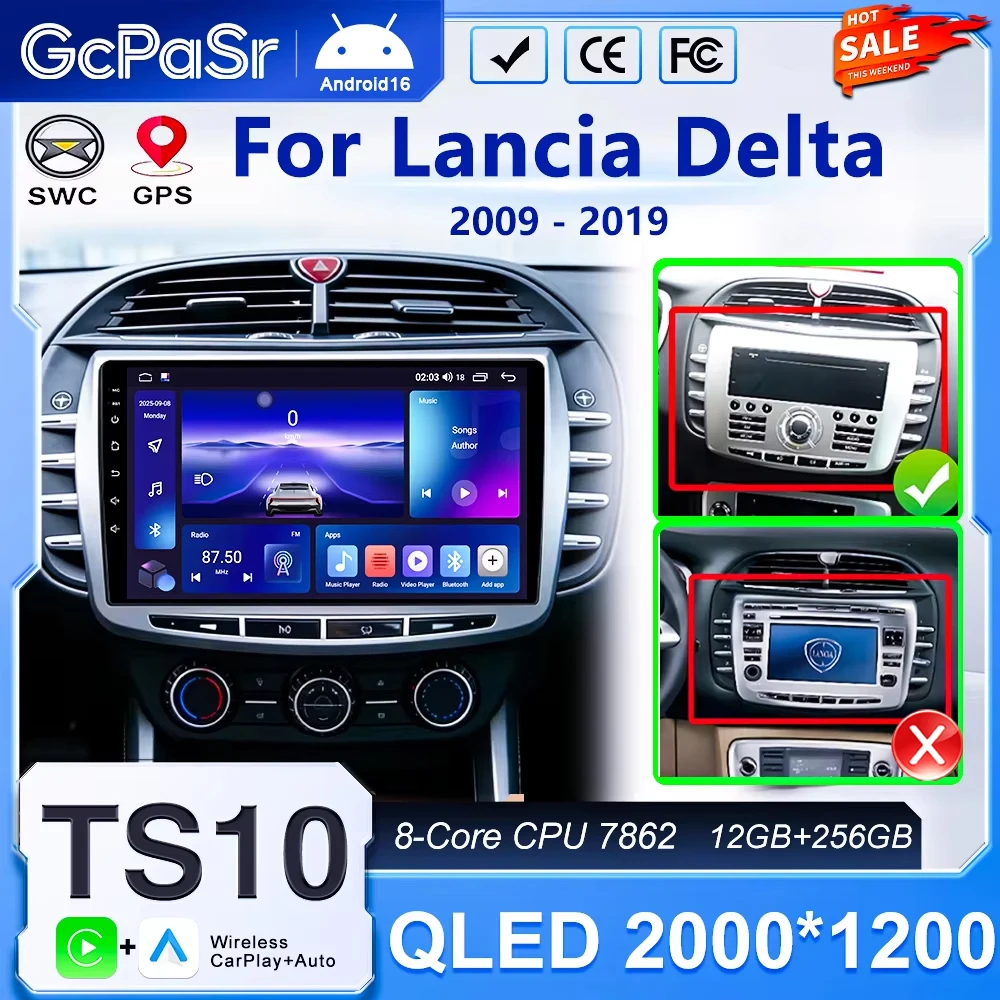 Android 16 Car Radio Carplay For Lancia Delta 2009 2010 2011 2012 2013-2019 GPS Navigation Stereo Auto Multimedia Player Screen
Android 16 Car Radio Carplay For Lancia Delta 2009 2010 2011 2012 2013-2019 GPS Navigation Stereo Auto Multimedia Player Screen
