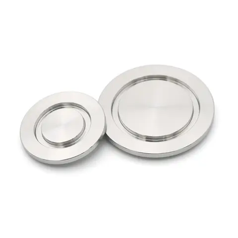 KF10 16 25 40 50 63 80 100 Vacuum Tube Flange Blind Plate Blank Solid End Cap Stainless Steel SS304/316L Pipe Fitting Homebrew