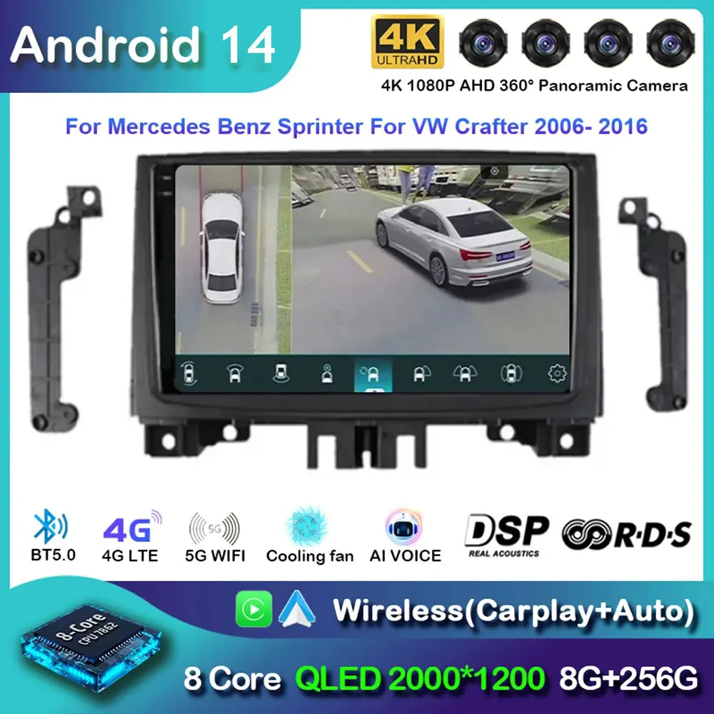 9" Android 14 For Mercedes Benz Sprinter For VW Crafter 2006- 2016 Car Radio Android CarPlay 4G WIFI GPS Navigation No 2din DSP
9" Android 14 For Mercedes Benz Sprinter For VW Crafter 2006- 2016 Car Radio Android CarPlay 4G WIFI GPS Navigation No 2din DSP
