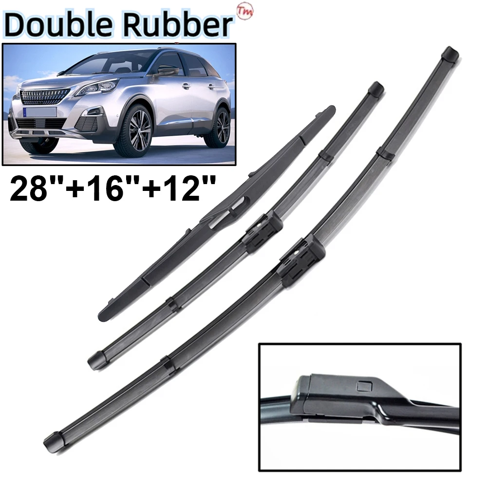 LHD Front & Rear Wiper Blades Set For Peugeot 3008 Mk2 2017 - 2023 Windshield Windscreen Window Brush 28"+16"+12"
LHD Front & Rear Wiper Blades Set For Peugeot 3008 Mk2 2017 - 2023 Windshield Windscreen Window Brush 28"+16"+12"
