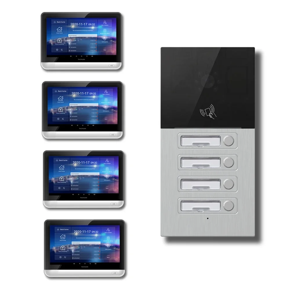 Multi apartment Tuya Villa Doorphone Ip Video Intercom With Wifi 4 Apartments Video Interphone Security Wifi Intercom System
Multi apartment Tuya Villa Doorphone Ip Video Intercom With Wifi 4 Apartments Video Interphone Security Wifi Intercom System