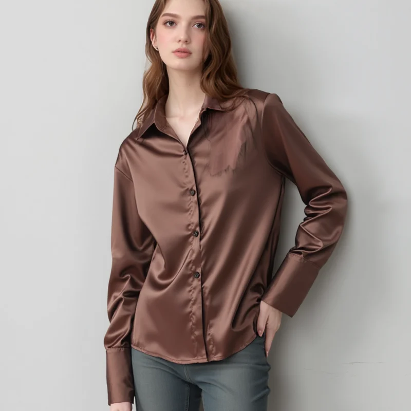 Модная осенняя элегантная женская рубашка с длинным рукавом, винтажные повседневные свободные блузки на пуговицах, офисные женские топы
Модная осенняя элегантная женская рубашка с длинным рукавом, винтажные повседневные свободные блузки на пуговицах, офисные женские топы