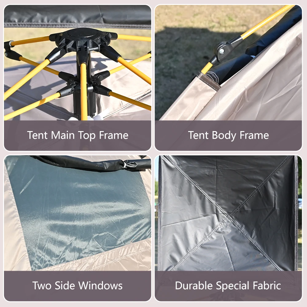 Breathable Oxford Automatic Tent for Family 3-4 Persons Four-season Pop-up Design Mesh Windows for Ventilation Bug Protection
Breathable Oxford Automatic Tent for Family 3-4 Persons Four-season Pop-up Design Mesh Windows for Ventilation Bug Protection