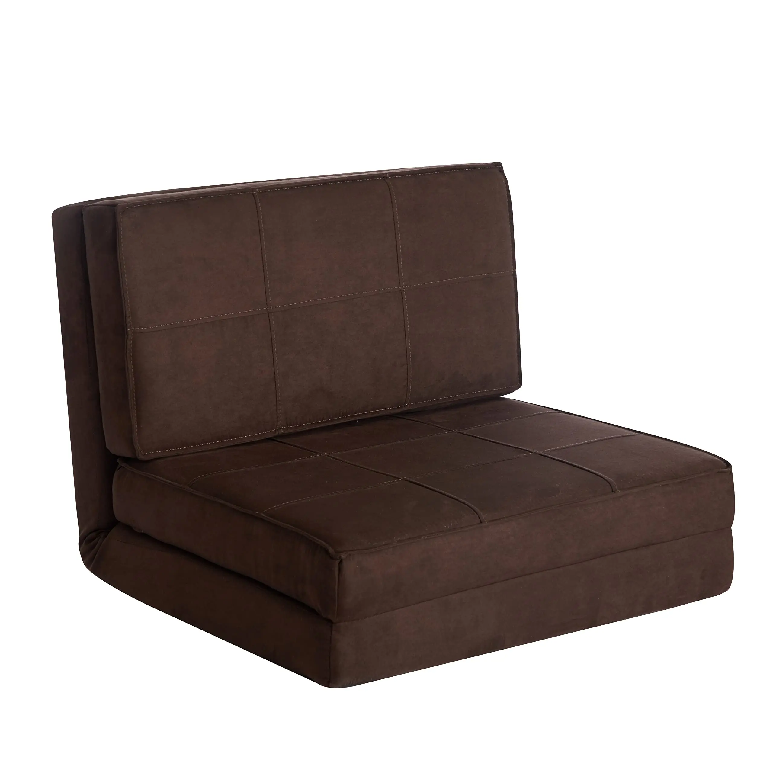 Brown Ultra Suede Convertible Flip Chair With 3 Locking Positions
Brown Ultra Suede Convertible Flip Chair With 3 Locking Positions