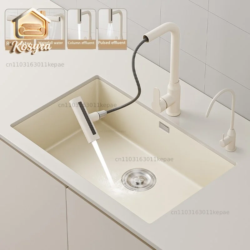 Milk White 304 Stainless Steel Kitchen Waterfall Sink Large Single Sink Dish Basin Sink With Multifunction Touch Waterfall
Milk White 304 Stainless Steel Kitchen Waterfall Sink Large Single Sink Dish Basin Sink With Multifunction Touch Waterfall