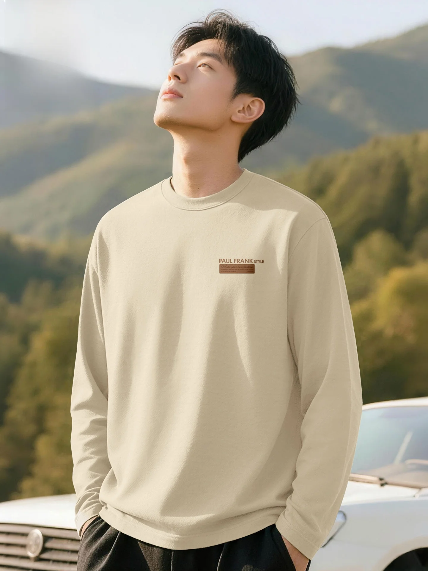 Мужская футболка с длинным рукавом из чистого хлопка, новая весенняя модель, базовая, удобная, дышащая, в ретро-стиле, с круглым вырезом
Мужская футболка с длинным рукавом из чистого хлопка, новая весенняя модель, базовая, удобная, дышащая, в ретро-стиле, с круглым вырезом