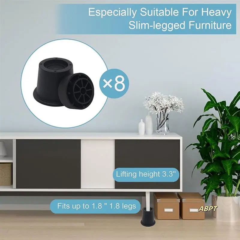 3 Inch Bed Risers Heavy Duty Furniture Riser, Bed Lifts Risers, Bed Elevator Supports Up To 6,000 Lbs 8 Pack
3 Inch Bed Risers Heavy Duty Furniture Riser, Bed Lifts Risers, Bed Elevator Supports Up To 6,000 Lbs 8 Pack