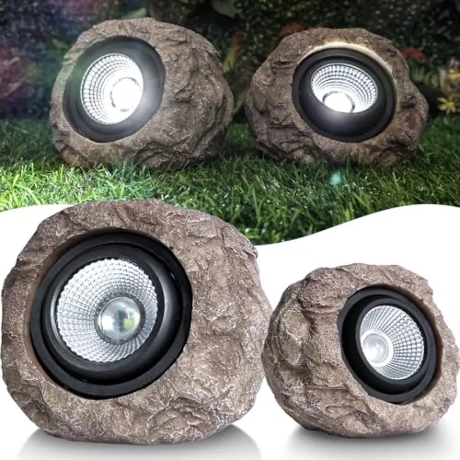 Solar Rock Lights Outdoor Garden Waterproof - Super Bright LED Solar Spotlights, Solar Powered Landscape Path Decorative Garden
Solar Rock Lights Outdoor Garden Waterproof - Super Bright LED Solar Spotlights, Solar Powered Landscape Path Decorative Garden