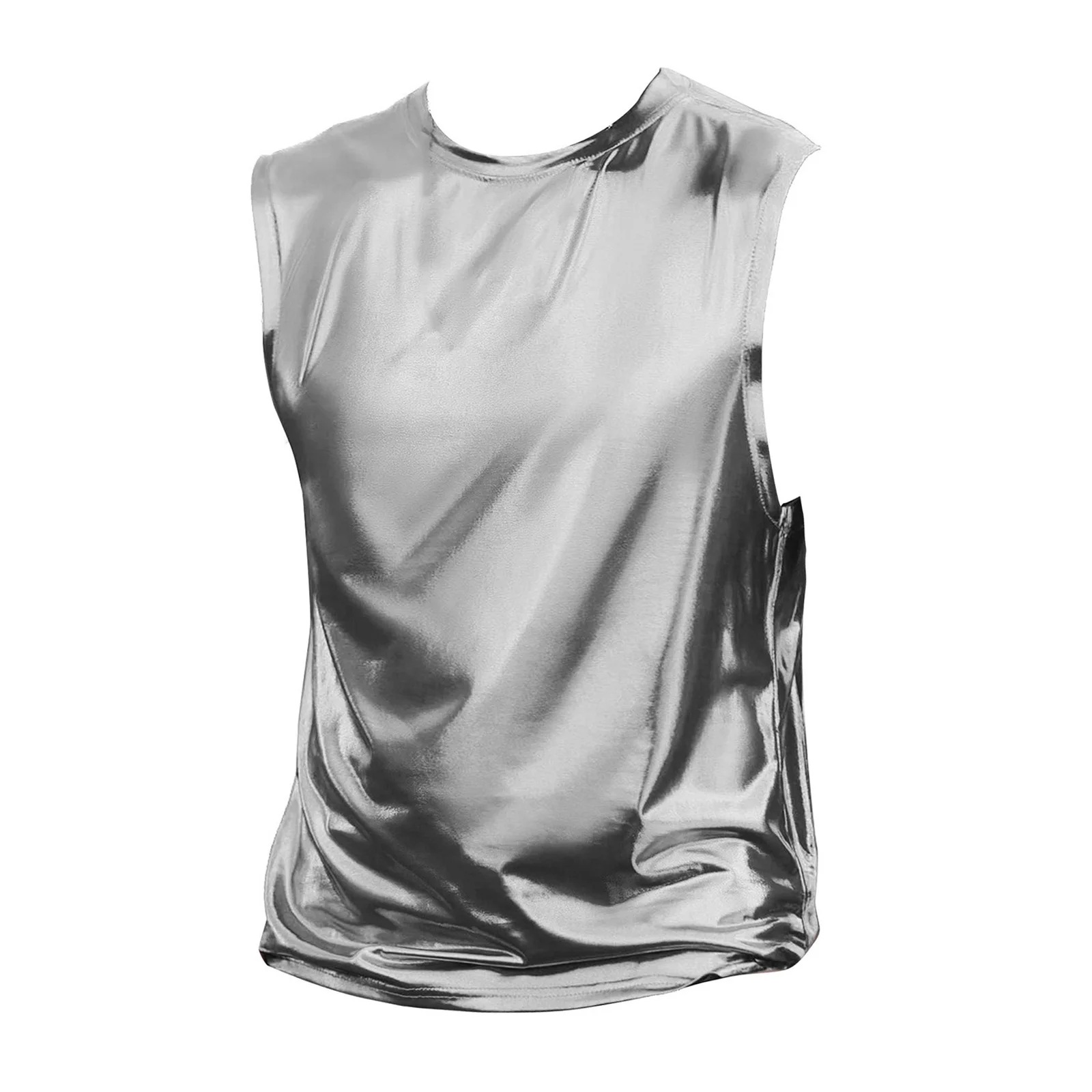 Men Rhythmic Hip Hop Vest Set Metallic Sleeveless Round Neck Shiny Tank Top for Party Music Festival Nightclub Stage Performance
Men Rhythmic Hip Hop Vest Set Metallic Sleeveless Round Neck Shiny Tank Top for Party Music Festival Nightclub Stage Performance