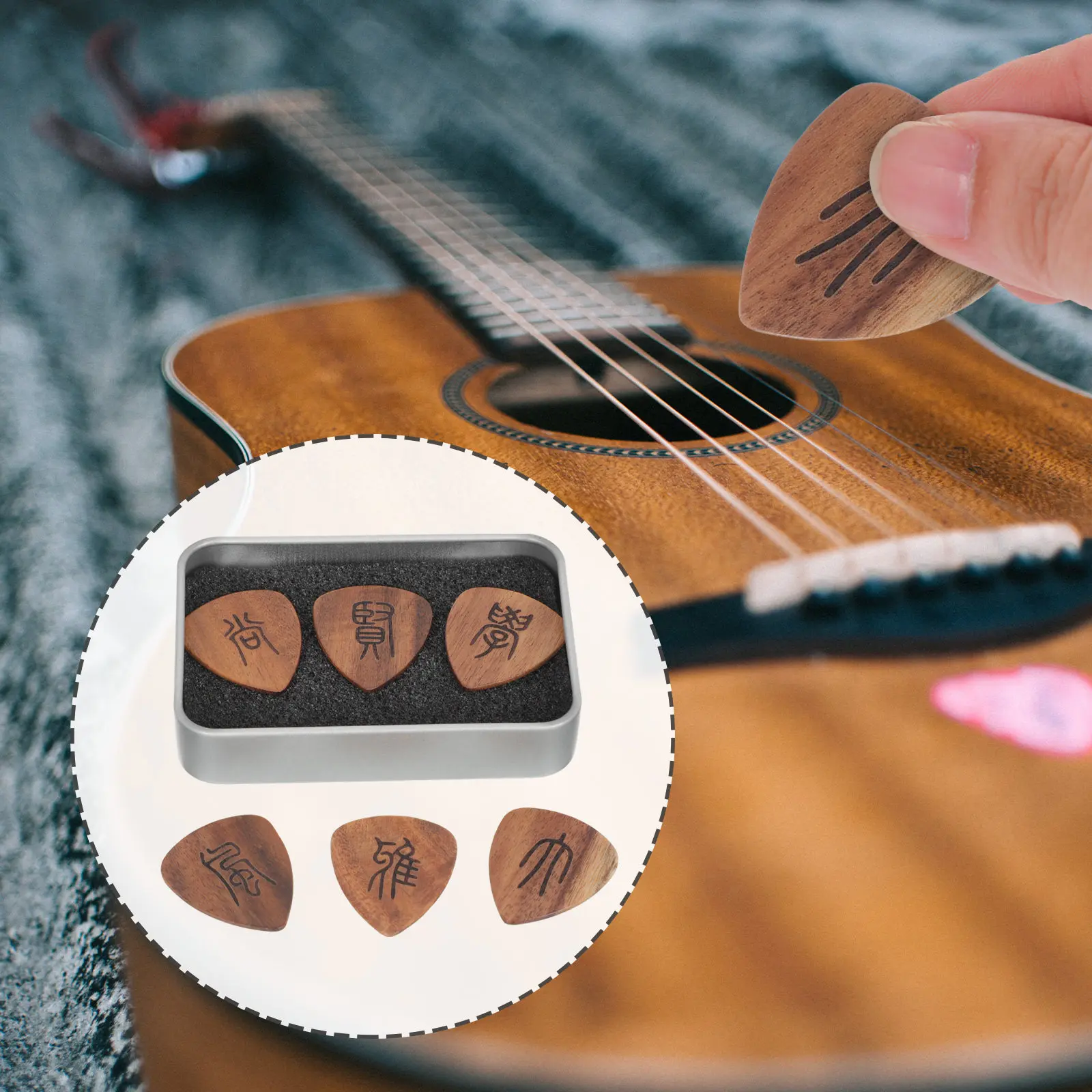 Набор натуральных деревянных медиаторов для гитары в коробке для хранения, экологичные медиаторы из цельного дерева для акустических и электрогитар, компактный дизайн
Набор натуральных деревянных медиаторов для гитары в коробке для хранения, экологичные медиаторы из цельного дерева для акустических и электрогитар, компактный дизайн