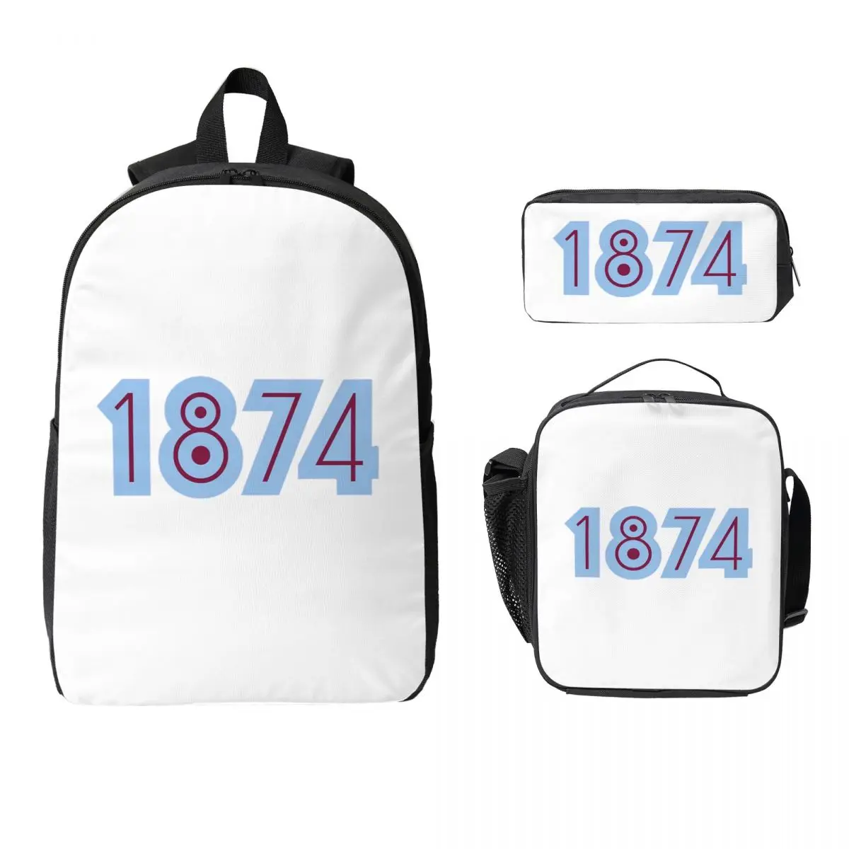 Aston Villa 1874 Backpack Student BookBag School Bag Laptop Shoulder Bags 3ps Insulated Lunch Bag Pencil Case
Aston Villa 1874 Backpack Student BookBag School Bag Laptop Shoulder Bags 3ps Insulated Lunch Bag Pencil Case