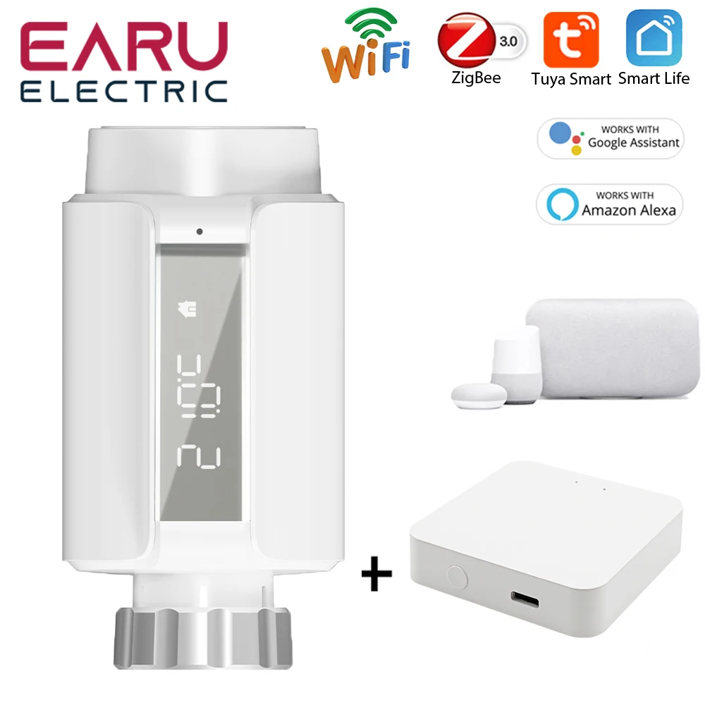 Привод радиатора Tuya Smart ZigBee, программируемый термостатический клапан радиатора с дистанционным управлением через приложение, с поддержкой Alexa
Привод радиатора Tuya Smart ZigBee, программируемый термостатический клапан радиатора с дистанционным управлением через приложение, с поддержкой Alexa