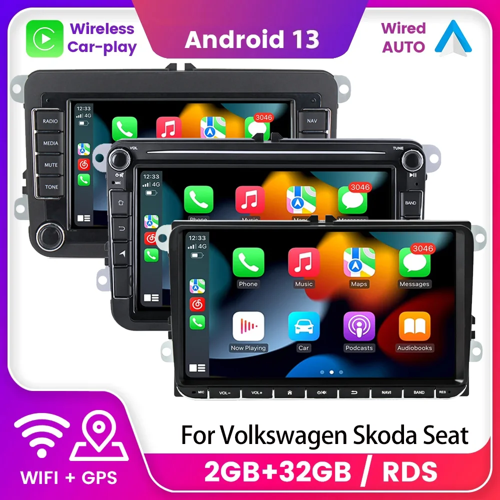 7/8/9 inch 2Din Auto Radio HD Media Video RDS Airplay For VW VW/Seat/Skoda/Passat/Golf/Polo CarPlay Android 13 Auto Navigation
7/8/9 inch 2Din Auto Radio HD Media Video RDS Airplay For VW VW/Seat/Skoda/Passat/Golf/Polo CarPlay Android 13 Auto Navigation