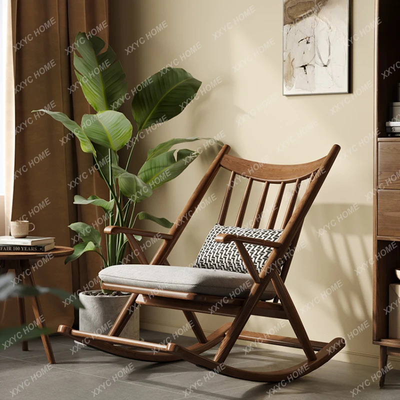Solid Wood Rocking Chair Balcony Leisure Chair Home Living Room Chair Recliner
Solid Wood Rocking Chair Balcony Leisure Chair Home Living Room Chair Recliner