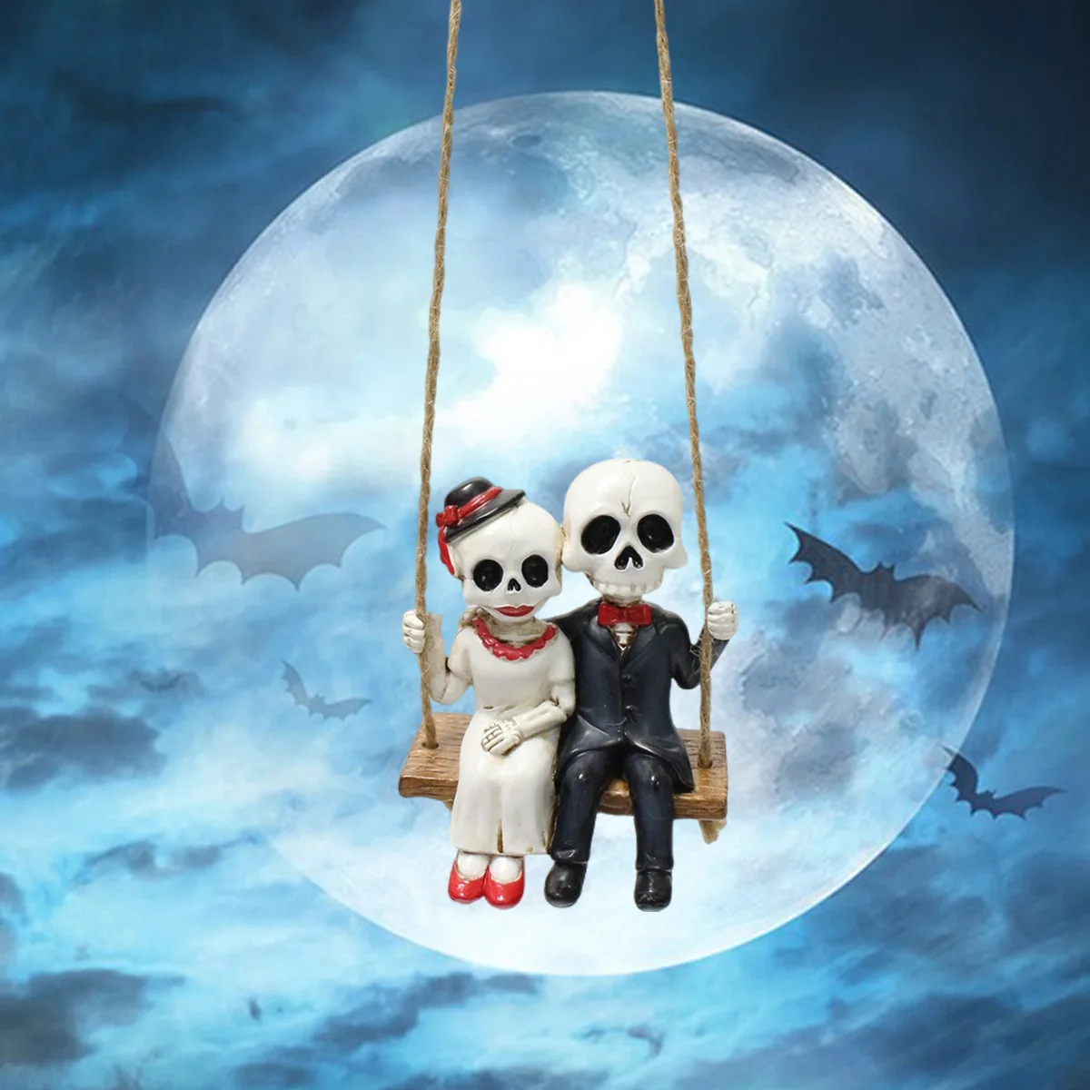 Gothic Skeleton Swing Decor - Halloween Couple Statue,Weatherproof Garden Hanging, Unique Party Accent, Great for Yard & Balcony
Gothic Skeleton Swing Decor - Halloween Couple Statue,Weatherproof Garden Hanging, Unique Party Accent, Great for Yard & Balcony