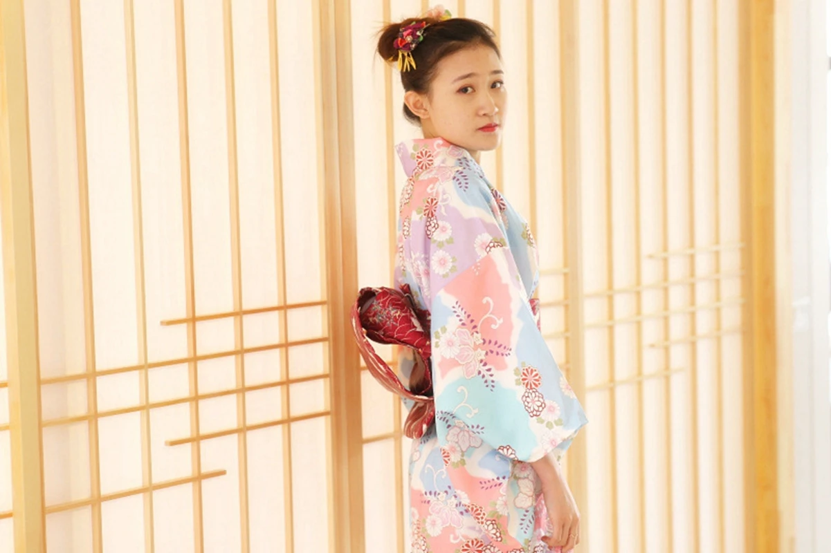 Japanese Traditional Costume Elegant Blue Pink Women's Dress Improved Photo Photography Yukata Cosplay Wave Print Kimono Clothes
Japanese Traditional Costume Elegant Blue Pink Women's Dress Improved Photo Photography Yukata Cosplay Wave Print Kimono Clothes