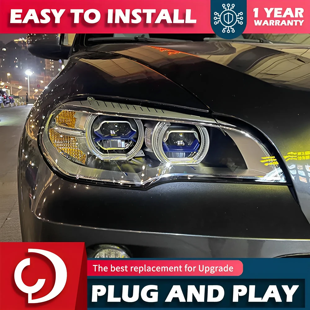 2 PCS Head Lamp for BMW E70 LED Headlight 2007-2013 Headlights X5 DRL Turn Signal High Beam Angel Eye Projector Lens
2 PCS Head Lamp for BMW E70 LED Headlight 2007-2013 Headlights X5 DRL Turn Signal High Beam Angel Eye Projector Lens