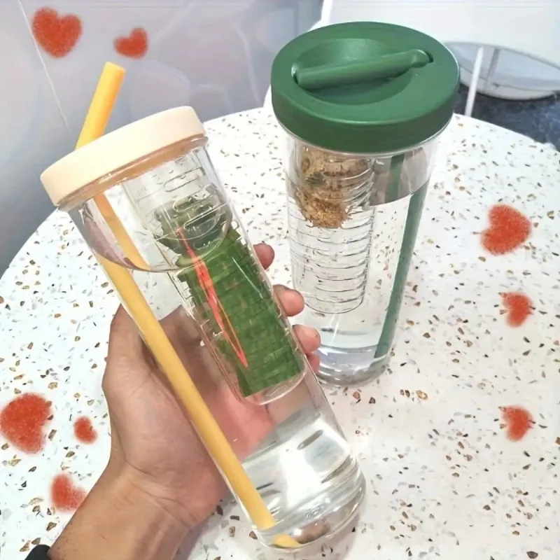 High appearance filter straw cup with dry and wet separation, large capacity plastic cup for couples, resistant to drops
High appearance filter straw cup with dry and wet separation, large capacity plastic cup for couples, resistant to drops