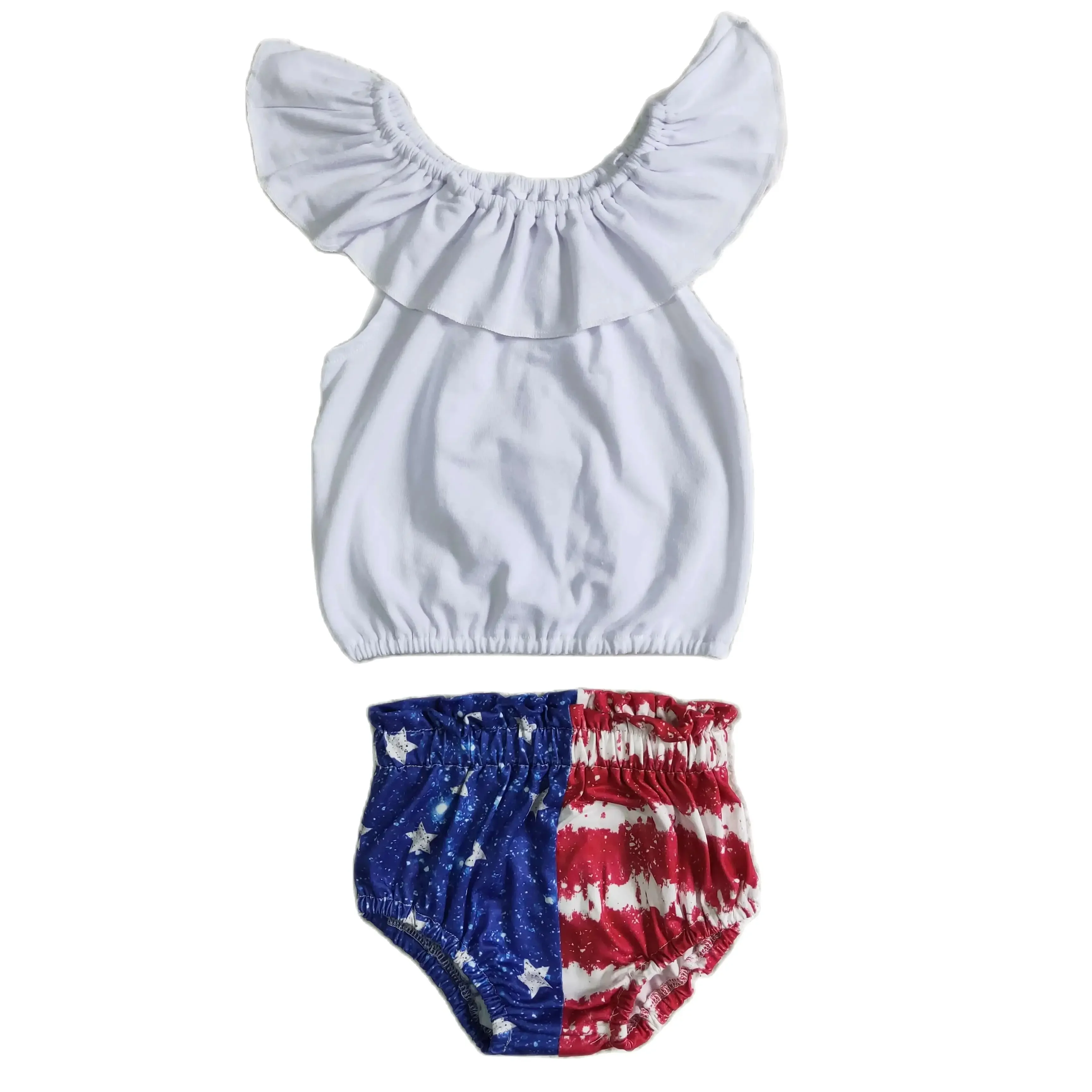 NC0001 Bright Color Baby Girl Clothes Short Sleeves Top National Day White Print With Briefs Children Clothes
NC0001 Bright Color Baby Girl Clothes Short Sleeves Top National Day White Print With Briefs Children Clothes