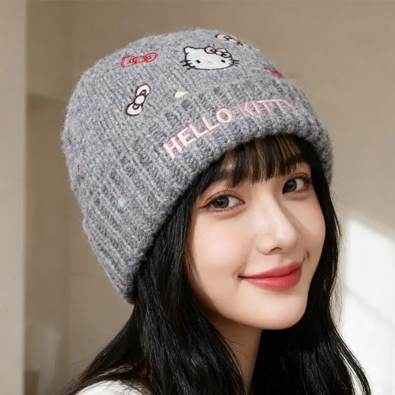 Hot Sanrio Hello Kitty Knit Hat Winter Autumn Girl Keep Warm Woolen Yarn Child Kawaii Anime Cartoon Fashion New Style Casual Hat
Hot Sanrio Hello Kitty Knit Hat Winter Autumn Girl Keep Warm Woolen Yarn Child Kawaii Anime Cartoon Fashion New Style Casual Hat