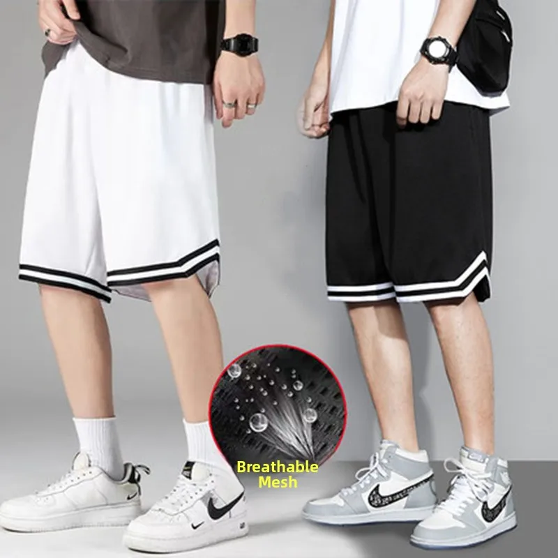 Men's Baskeall orts Ice Silk Casual Loose Summer Qui Dry American Sle Five-Quarter Pants Youth Active Faion
Men's Baskeall orts Ice Silk Casual Loose Summer Qui Dry American Sle Five-Quarter Pants Youth Active Faion