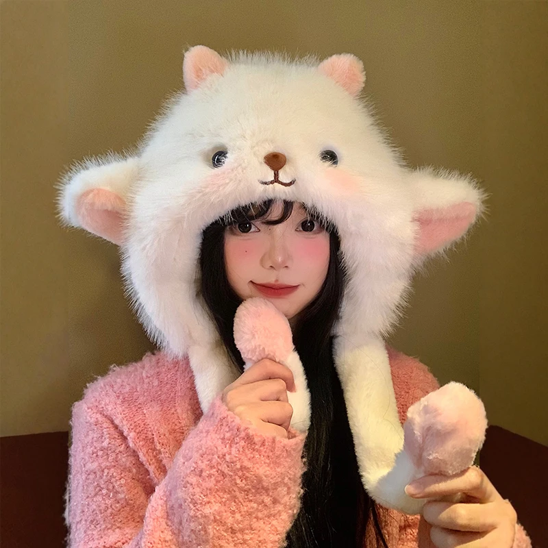 Hot Sale Women's Winter Cute Thick Warm Ear Protection Hat With Moving Ears Cartoon Plush Hat
Hot Sale Women's Winter Cute Thick Warm Ear Protection Hat With Moving Ears Cartoon Plush Hat