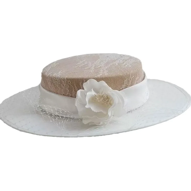 French flat-top Hepburn top hat women's retro British court evening dress studio
French flat-top Hepburn top hat women's retro British court evening dress studio