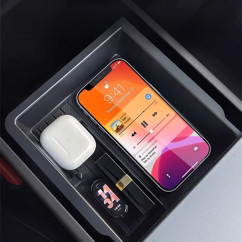 For Tesla Model 3/Y/YL Highland Central Control Storage Box Hidden Storage Armrest Box Storage Interior Modification Accessories
