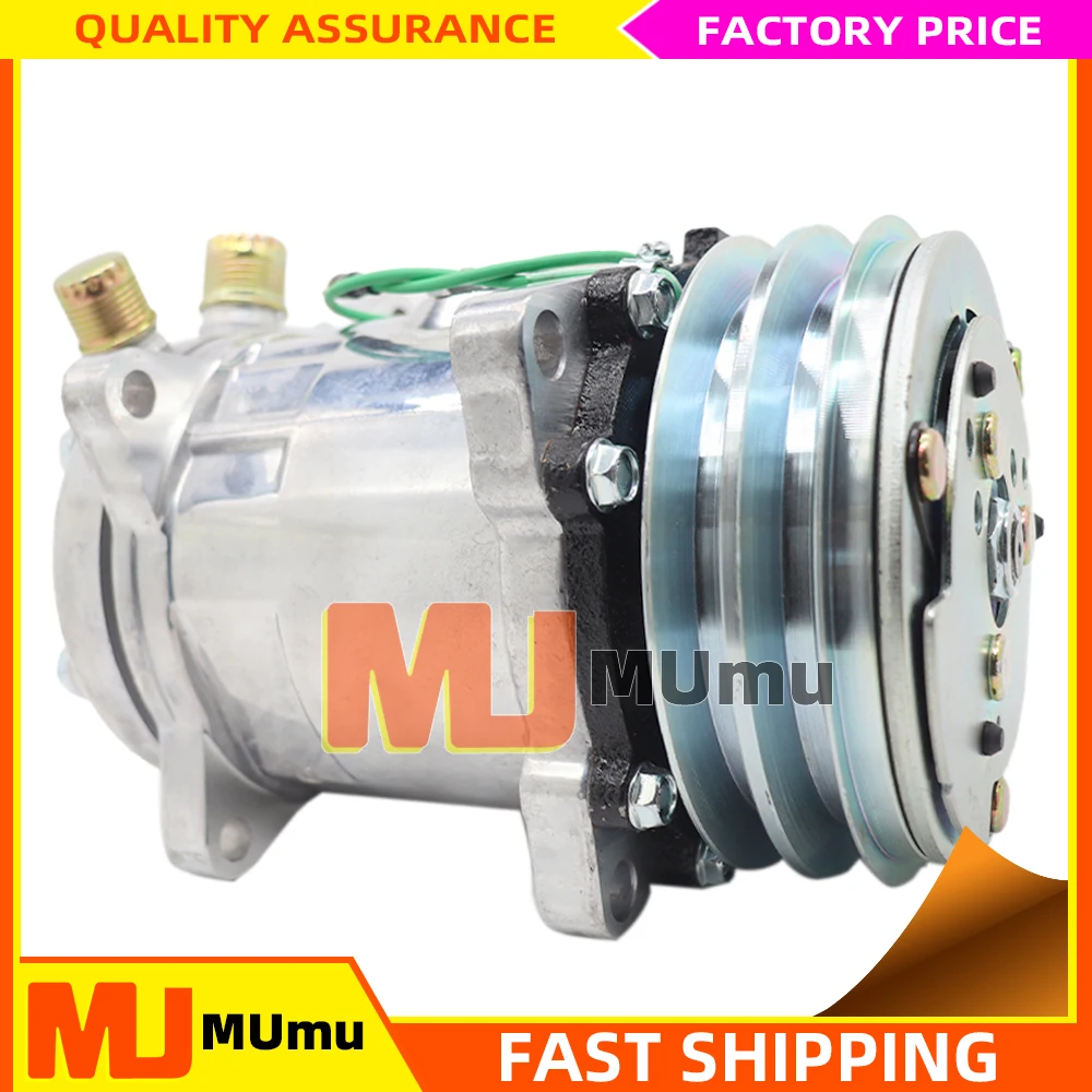 R134 12V 12V 24V 2 Groove AC Air Conditioning Compressor For Sanden 5h14 Sanden 508 SD508 Tractor Excavator Heavy Duty Truck
R134 12V 12V 24V 2 Groove AC Air Conditioning Compressor For Sanden 5h14 Sanden 508 SD508 Tractor Excavator Heavy Duty Truck