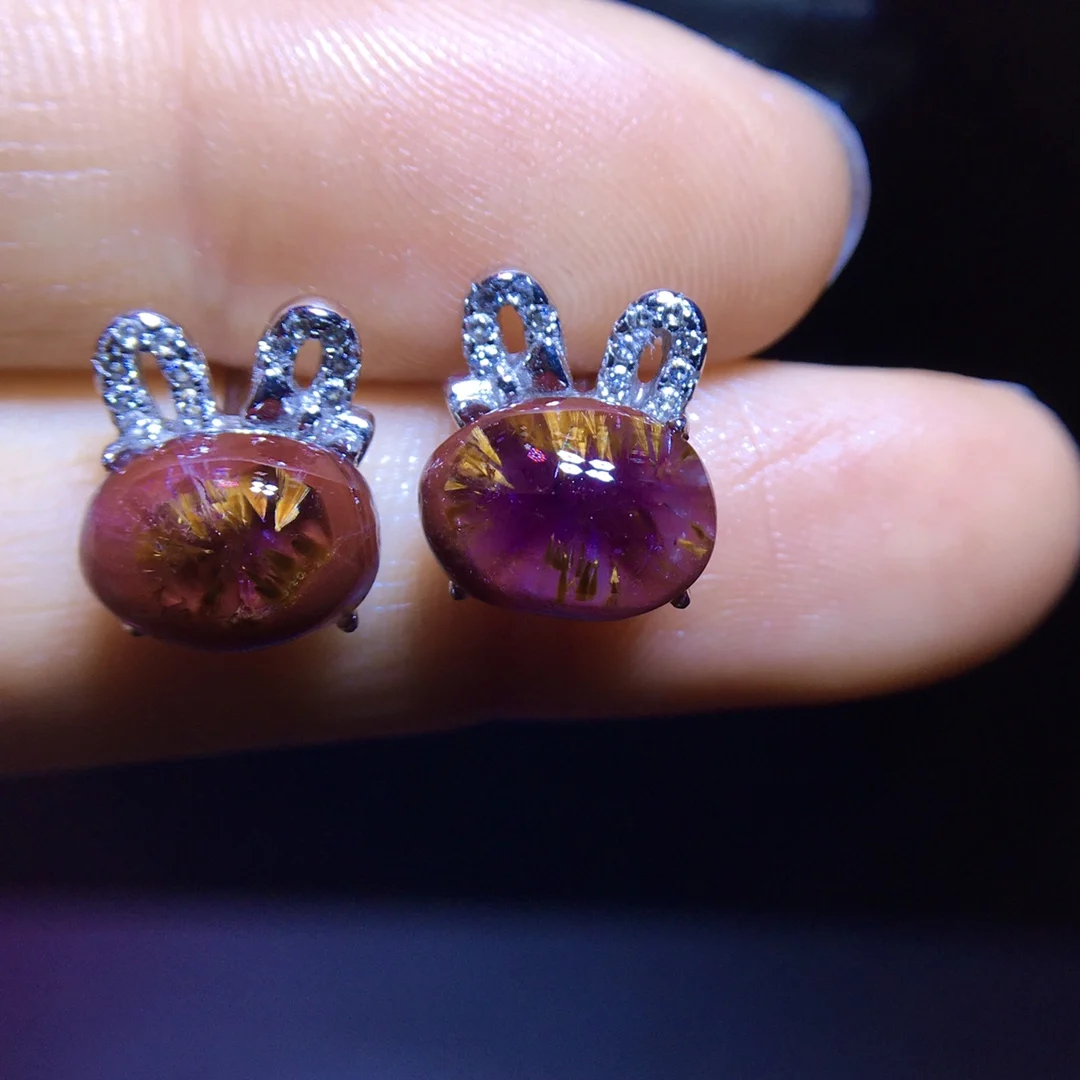 Natural Red Auralite 23 Oval Earrings Cacoxenite Women Men Fashion Women 10.7/7.7mm Sterling Fashion Earring AAAAA
Natural Red Auralite 23 Oval Earrings Cacoxenite Women Men Fashion Women 10.7/7.7mm Sterling Fashion Earring AAAAA