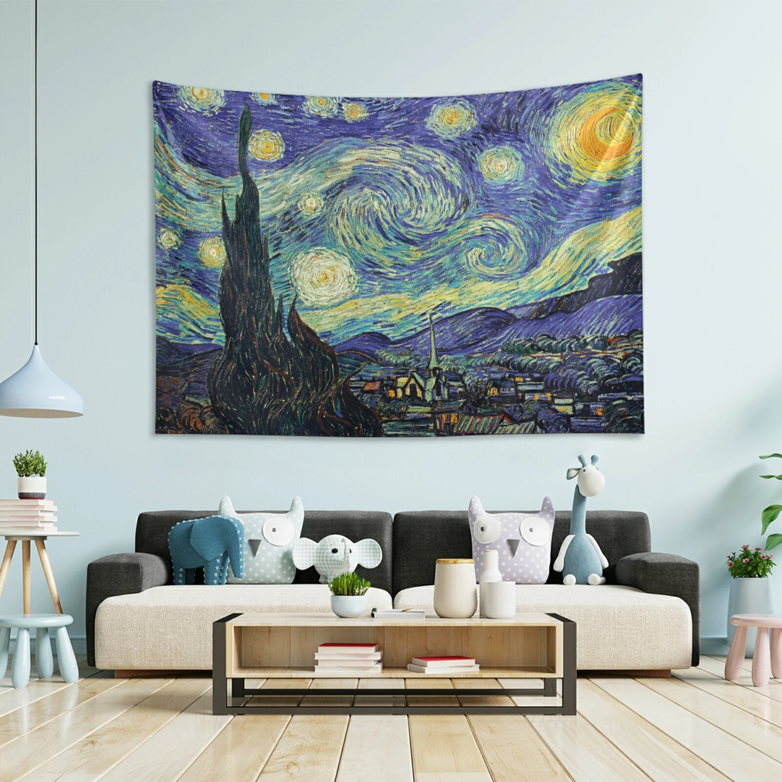Van Gogh Famous Classic Starry Night Tapestry Living Room Decoration Wall Rug Hanging Tapestry Blanket Background Cloth Art
Van Gogh Famous Classic Starry Night Tapestry Living Room Decoration Wall Rug Hanging Tapestry Blanket Background Cloth Art