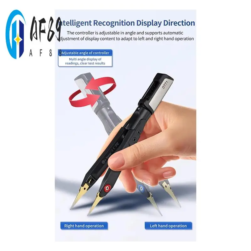 AF89-DT71 Intelligent Digital Tweezers Mini SMD Tester LCR Meter Diode Resistor 10Khz Signal Generator Auto Scan OLED Display
AF89-DT71 Intelligent Digital Tweezers Mini SMD Tester LCR Meter Diode Resistor 10Khz Signal Generator Auto Scan OLED Display