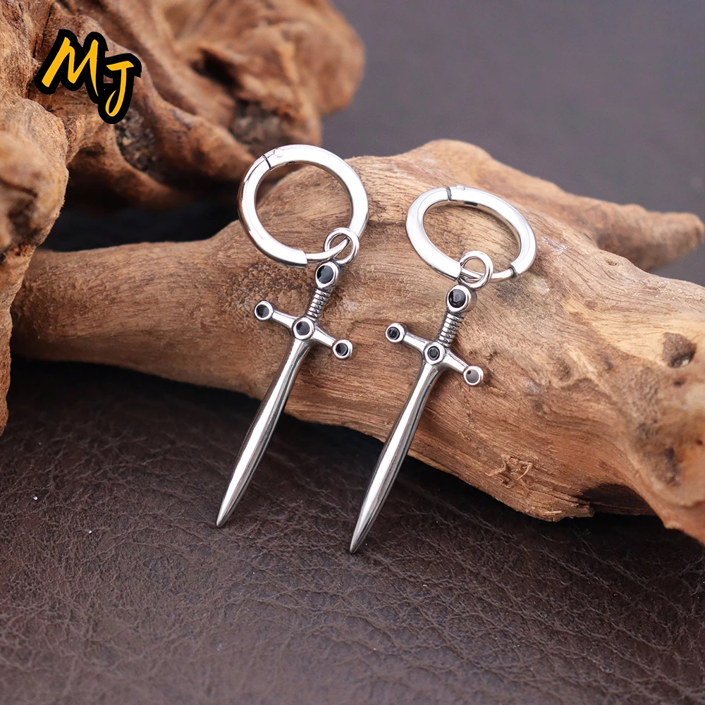 Stainless Steel Viking Sword Earrings Men's Fashion Creative Crystal Dagger Drop Earring Punk Rock Jewelry Accessories Wholesale
Stainless Steel Viking Sword Earrings Men's Fashion Creative Crystal Dagger Drop Earring Punk Rock Jewelry Accessories Wholesale